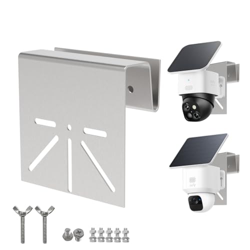 Kamera Regenschutz für Eufy Security SoloCam S340& SoloCam E30, Verstellbarer Kamera Wandhalterung Halterung, Außenwand-Eckhalterung für Eufy Solocam S340 Solar-PTZ-Kamera, Kamera Halter Zubehör von Buwico