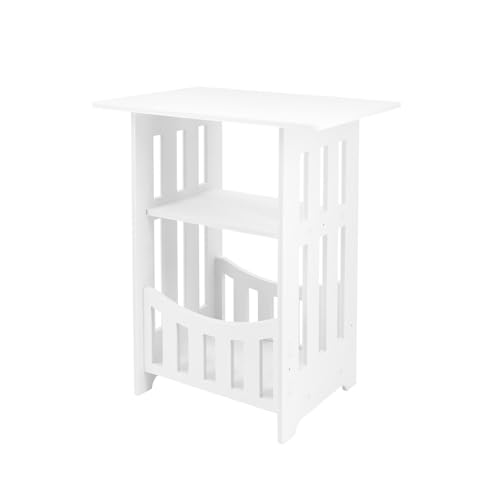 Nachttisch Weiß, 2 Ebenen Beistelltisch, Wohnzimmer Sofa Tisch Beistelltisch, Nordic Stil Schlafzimmer Schrank Tisch, Wohnzimmer Quadratische Tabelle, Passend für Schlafzimmer, Bad und Home Lagerung Nachttisch Weiß, 2 Ebenen Beistelltisch, Wohnzimmer Sofa Tisch Beistelltisch, Nordic Stil Schlafzimmer Schrank Tisch, Wohnzimmer Quadratische Tabelle, Passend für Schlafzimmer, Bad und Home Lagerung von Buwico