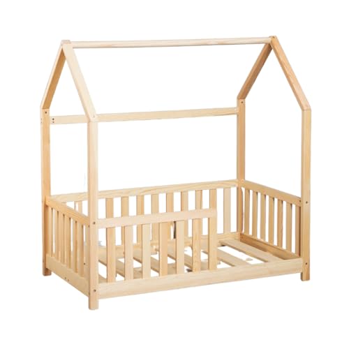 Buxibo Kinderbett – Holz–Kleinkindbett – Hausbett – 60x120cm von Buxibo