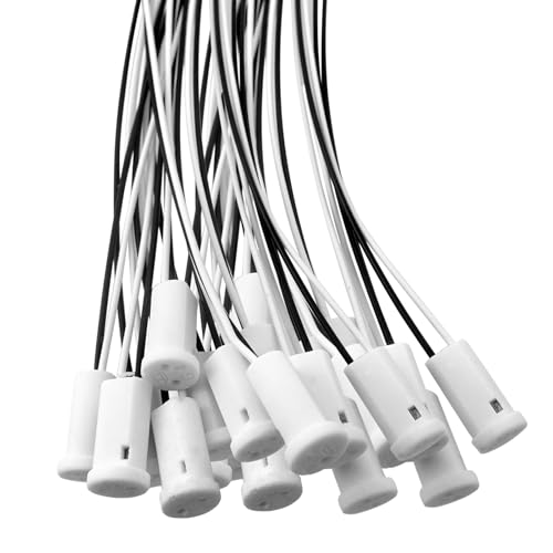 BuxiuGK 20 Stück G4 Lampenfassungen 20cm G4 Sockel-Lampenfassung mit Keramik Halter für G4 Lampen Heimbedarf von BuxiuGK