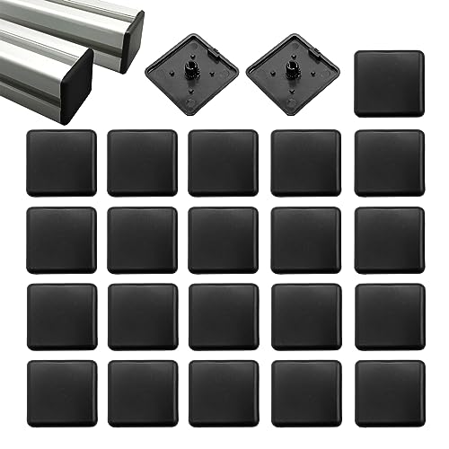 BuxiuGK 60 Stück Endkappen für Aluminium 40 x 40 mm,Aluprofil Kappen 4040 Kunststoff Aluminium-Profil-Abdeckkappen für 4040 EU-Standard-Aluminiumprofil von BuxiuGK
