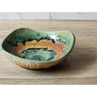 Handgemachte Keramik Servierplatte , Eine Einzigartig Geformte Blau-Grün Braun Schale - Couchtisch Display Platte von BuxtonPotteryAU