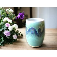 Handgemachte Keramikvase - Keramikbecher Vase Aus Australien Blumenvase Stift- Oder Pinselhalter von BuxtonPotteryAU