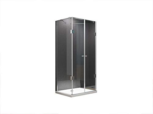 BuyLando.Shop [Typ-Emma] U Form Duschkabine - Dusche - ESG - Pendeltüren - Variationen (90x75x195cm + Duschwanne) von BuyLando