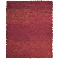 Handgewebter Roter Wollteppich 2, 3 X 2, 5 cm Moderner Fester Großer Teppich von BuyRugsOnline