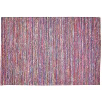 Woll/Kunstseide Teppich Rosa 150 X 200 Moderne Jacquard Loom Boho Gestreift Raumgröße von BuyRugsOnline