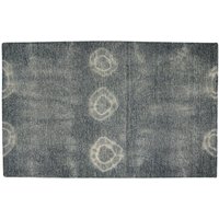 Wolle/Kunstseide Teppich Charcoal 5x8 Moderne Hand Tufted Shibori Tie Dye Raumgröße von BuyRugsOnline