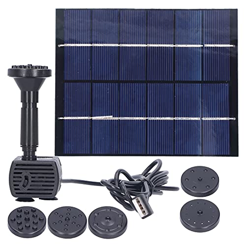 2W Solar Springbrunnen, Solar Teichpumpe mit 4 Effekte Solar Wasserpumpe Solar Schwimmender Fontäne Pumpe für Garten, Vogel-Bad,Teich,Fisch-Behälter von BuyWeek