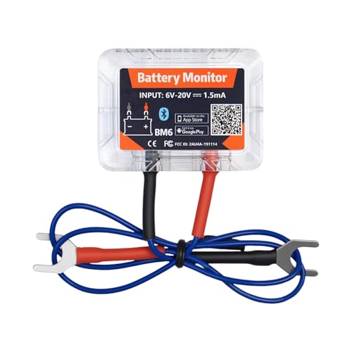 BuyWeek 12V Autobatterietester KFZ Bluetooth 4.2 batterie monitor mit Standort-Suche Batterie Überwachung Echtzeit Batterieinformationen anzeigen für Wohnmobile Motorräder Autos von BuyWeek