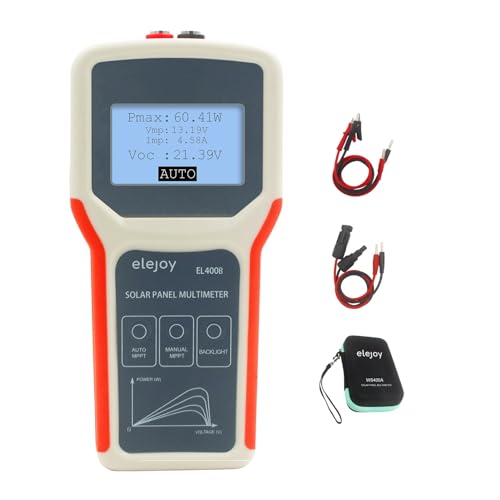 BuyWeek Solar MPPT Messgerät-Tester 400W Photovoltaik Panel Multimeter mit LCD-Display, kein Strom erforderlich, for Solar PV Panel PV Module Fehlerbehebung (EL400B) von BuyWeek