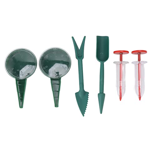 BuyWeek 6-Teiliger Samenspender für Die Aussaat, Verstellbarer Garten-Handpflanzer, Sägerät-Werkzeugset, Tragbarer Handgehaltener Samenverteiler, Ideal für Kleine Blumen- Und Gemüsesamen von BuyWeek