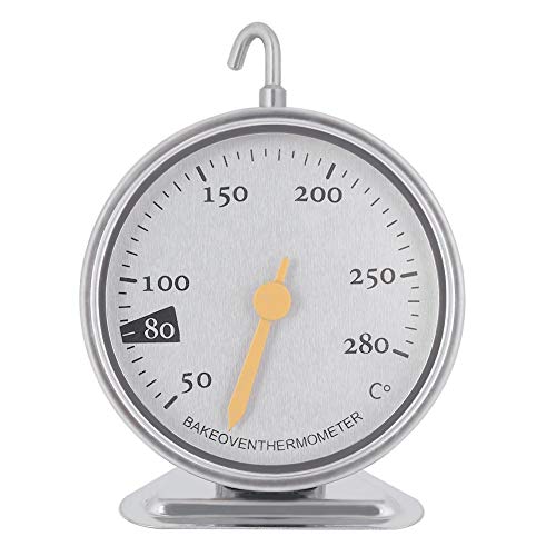 BuyWeek Backofenthermometer, Edelstahl Ofenthermometer Großem Zifferblatt Backofen Thermometer 50℃ bis 280℃ Küchenofenthermometer von BuyWeek