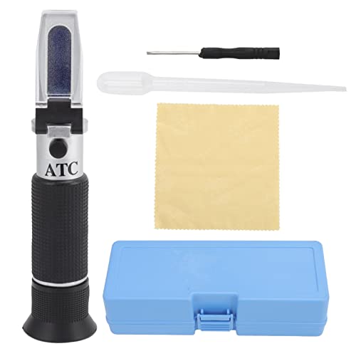 BuyWeek Brix Refraktometer, 3 in 1 Handheld Refraktometer zur Messung des Zuckergehalts im Traubenweinsaft Alkoholmessgerät mit ATC für Homebrew Kit BuyWeek Brix Refraktometer, 3 in 1 Handheld Refraktometer zur Messung des Zuckergehalts im Traubenweinsaft Alkoholmessgerät mit ATC für Homebrew Kit von BuyWeek