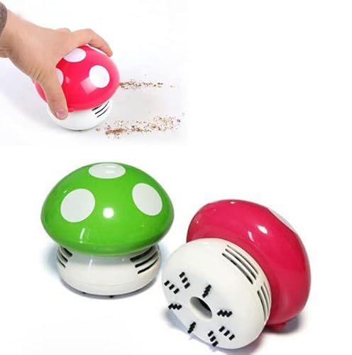 BuyWeek Mini Staubsauger, Tischstaubsauger in Pilzform, Tisch Staubkehrer Schreibtisch Staubsauger für das Home Office(Zufällige Farbe) von BuyWeek