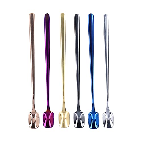 BuyWeek Dessertlöffel, 6 Stück Eislöffel Edelstahl Kaffeelöffel mit Langem Griff, Verdicktes Teelöffel Set für Dessert Eis, 15 cm von BuyWeek