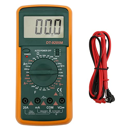 BuyWeek Digital Multimeter, Professionelles Handheld Voltmeter Ohmmeter Amperemeter LCD Großer Bildschirm Spannungsprüfer Stromprüfer Multimeter von BuyWeek