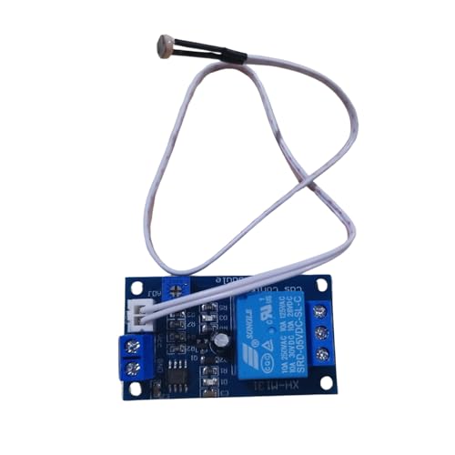BuyWeek Fotowiderstand Relaismodul, Lichterkennungssensor Lichterkennungsschalter Lichtempfindlicher Sensor Einstellbare Verzögerung Fotowiderstand Relais Modul Lichtsensor(DC 5V) von BuyWeek