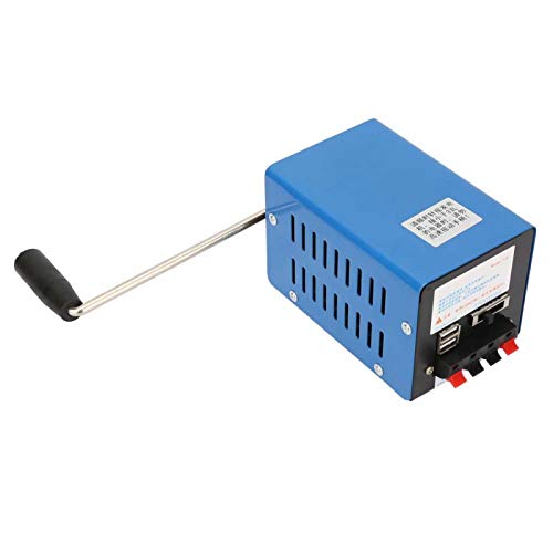 BuyWeek Handkurbel-Generator, 2000 U/min 20W Miniatur-Generator Tragbarer Notfall-USB-Ladegenerator für Camping im Freien von BuyWeek