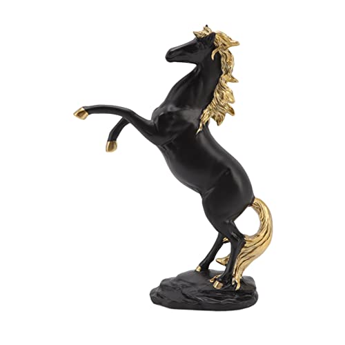 BuyWeek Pferd Statue Ornament, stehende Pferdeskulptur Auspicious Wealth Dekorative Kunstharz-Pferdefigur für Schrank, Wohnzimmer, Büro von BuyWeek