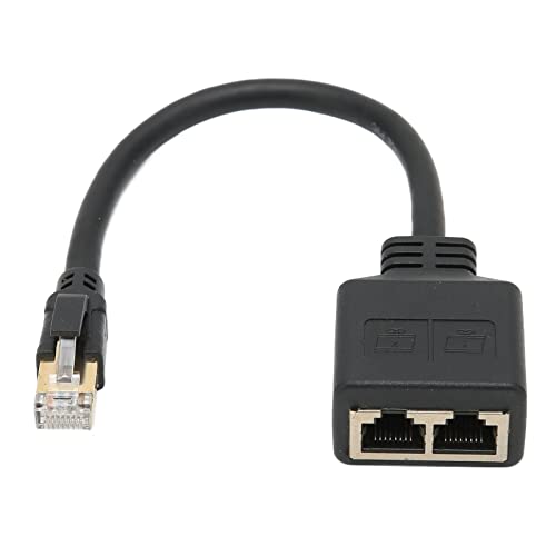 BuyWeek RJ45-Ethernet-Splitterkabel, RJ45-Ethernet-Adapterkabel, Verlängerung, 1 Bis 2 Ports, Hervorragende Verbindungsübertragung, RJ45-Splitter-Anschluss, Netzwerkadapter von BuyWeek