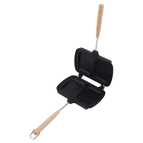 BuyWeek Sandwich Pfanne, Doppelseitig Bratpfanne Aluminiumlegierung Sandwich Panini Maker Antihaftbeschichtete Toastpfanne mit Abnehmbaren Griffe von BuyWeek