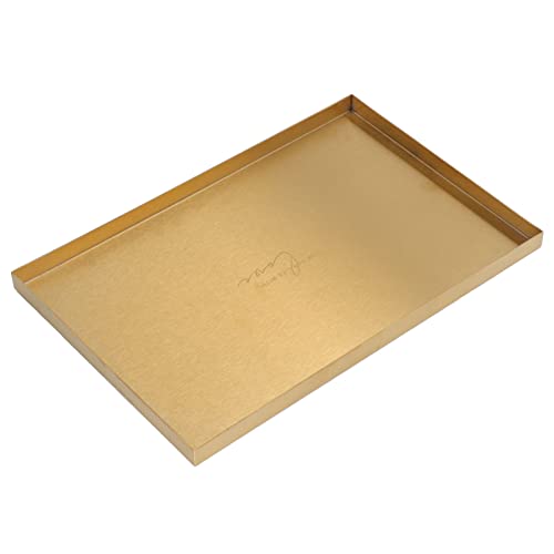 BuyWeek Schmucktablett, Rechteckiges Kosmetiktablett Edelstahl Serviertablett Moderne Schmuckaufbewahrung Tablett Gold BuyWeek Schmucktablett, Rechteckiges Kosmetiktablett Edelstahl Serviertablett Moderne Schmuckaufbewahrung Tablett Gold von BuyWeek