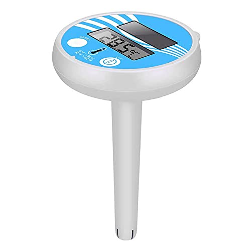BuyWeek Schwimmendes Pool-Thermometer, Outdoor Solar Digitales LCD-Display Schwimmbad-Thermometer Wasserdichtes schwimmendes Spa-Thermometer von BuyWeek