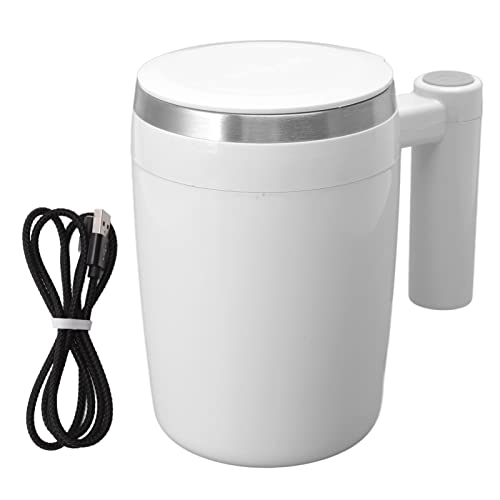 BuyWeek Selbstrührende Tasse, Automatische Magnetrühr Kaffeetasse 380ml Edelstahl Rührbecher USB Aufladung Selbstrührender Becher von BuyWeek