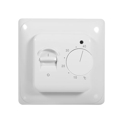 BuyWeek Thermostat, Manueller Raumthermostat für Fußbodenheizung, Mechanischer Thermostat Klimaanlage Temperaturregler mit 2,9 m Sensorkabel von BuyWeek