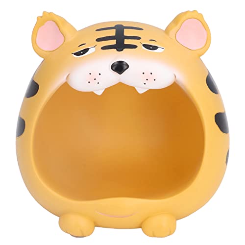 BuyWeek Tiger Figuren Aufbewahrungsbox, Tiger Statue Schmuck Schlüssel Organizer Ornament Tiger Skulptur Eingangsschlüssel Kleine Objekte Aufbewahrung Dekoration Tischdekoration(Gelb) von BuyWeek