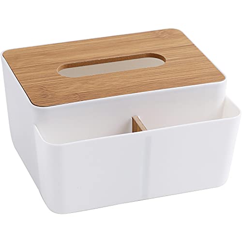 BuyWeek Taschentuchbox, Rechteckige Kosmetiktuchbox Multifunktional Taschentücher Box Serviettenbehälter Tücherbox mit Fernbedienung Organizer von BuyWeek
