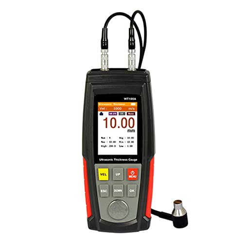 BuyWeek Ultraschall Dickenmessgerät, WT100A Digitales Ultraschall Dickenmessgerät Hand Ultraschall Dickenmesser Messbereich 1–225 mm von BuyWeek