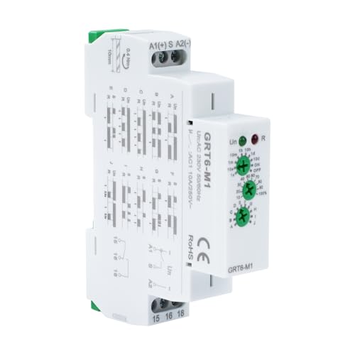 Buyweek Verzögerungsrelais GRT6-M1 Verzögerung Zeitrelais Multifunktions Zeitrelais mit 10 Funktionen Ausschaltverzögerungs AC/DC24V~240V, 35mm DIN-Schienentyp Relais Buyweek Verzögerungsrelais GRT6-M1 Verzögerung Zeitrelais Multifunktions Zeitrelais mit 10 Funktionen Ausschaltverzögerungs AC/DC24V~240V, 35mm DIN-Schienentyp Relais von BuyWeek