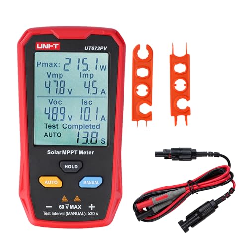 Buyweek MPPT Solarpanel Tester, 800W Photovoltaik Multimeter mit LCD-Display, kein Strom erforderlich, für PV Solar Panel Fehlerbehebung Leerlaufspannung Tester von BuyWeek