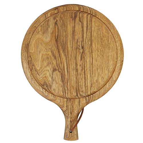 Rundes Pizzatablett, hochwertiges, langlebiges Pizzaboard aus Holz mit Küchenbackwerkzeug von BuyWeek