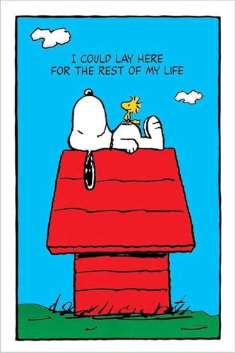 Buyartforless Peanuts Snoopy-I Could Just Lie Here Poster, 91,4 x 61 cm, dekorativer Akzent, Wandkunst, mehrfarbig von Buyartforless