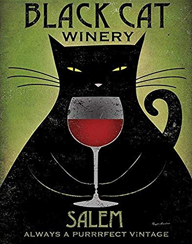 Buyartforless Poster, Motiv: Black Cat Winery Salem von Ryan Fowler, 35,6 x 28,9 cm, Vintage-Design Buyartforless Poster, Motiv: Black Cat Winery Salem von Ryan Fowler, 35,6 x 28,9 cm, Vintage-Design von Buyartforless