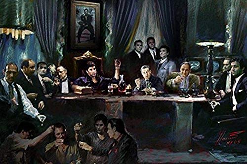 Gangster Last Supper by Ylli Haruni 36x24 Art Print Poster Godfather Scarface Sopranos Goodfellas von Buyartforless
