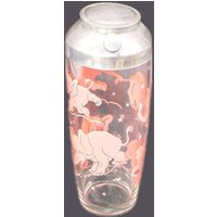 Hazel Atlas Pink Elephant Glas Cocktail Martini Shaker Mixer. Kultige Mid-Century Bar Produkte Aus Den Usa von BuyfromGroovy