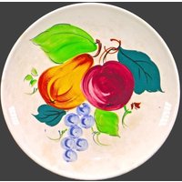 Vintage Mid Century Keramik Teller. Handgemaltes Obst. Kanada. Fehlerstellen von BuyfromGroovy