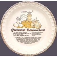 Vintage Royal China Quiche Lorraine Rezept Backform - Jeannette Usa von BuyfromGroovy