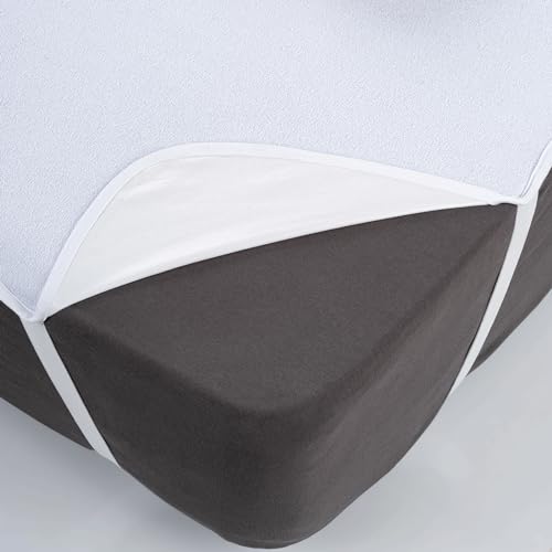 BUYMAX Wasserdichter Matratzenschoner 80x200 cm Oeko-Tex Zertifiziert ohne Knistern Matratzenauflage Matratzenschutz Atmungsaktive Baumwolle und TPU Folie Inkontinenzauflage White von Buymax