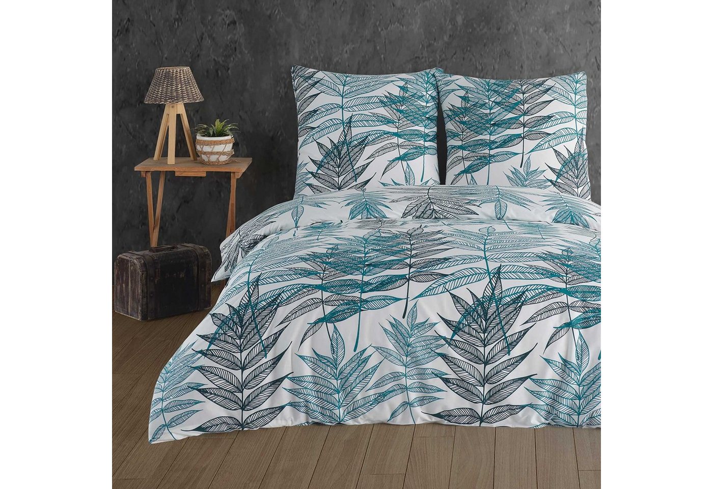 Buymax Bettwäsche Bettbezug-Set Amazon, Renforcé, 3 teilig, Qualität 100% Baumwolle Bettwäsche-Set 200x200 cm mit Reißverschluss von Buymax