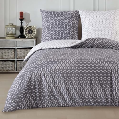 Buymax® Bettwäsche 135x200 100% Baumwolle 4teilig Bettbezug - Bettwäsche-Sets 135 x 200cm 2 x Kissenbezug 80x80cm, ÖKO-TEX Renforcé-Bettdeckenbezüge Set mit Reißverschluss von Buymax