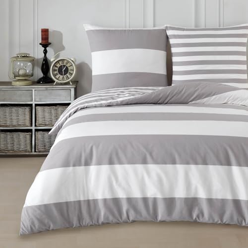 Buymax® Bettwäsche 200x220 100% Baumwolle 3teilig Bettbezug - Bettwäsche-Sets 200 x 220cm 2 x Kissenbezug 80x80cm, ÖKO-TEX Renforcé-Bettdeckenbezug Set mit Reißverschluss von Buymax