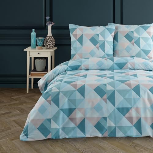 Buymax Bettwäsche 200x200 100% Baumwolle 3-Teilig Bettbezug - Bettwäsche-Sets 200 x 200cm mit 2 mal Kissenbezüge 80x80cm, ÖKO-TEX Renforcé-Bettwäsche Set mit Reißverschluss von Buymax