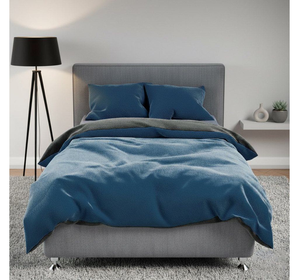 Buymax Bettwäsche Teddy Plüsch Bettbezug Set, Teddy, 3 teilig, 200x220 cm, Bettwäsche kuschelig warm für Winter, uni, Wendebettwäsche von Buymax