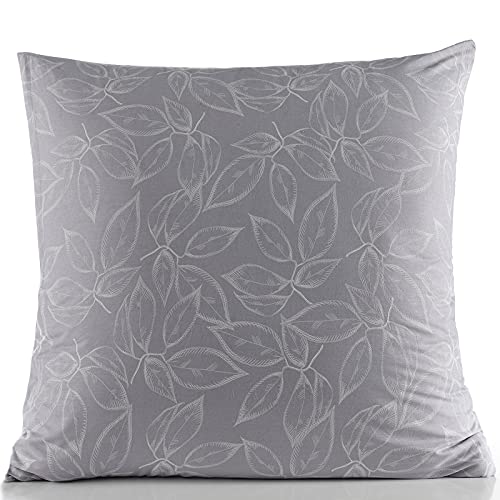 Kissenbezug Kissenhülle Kopfkissenbezug Pillow Cover Pillowcase 40x40 40x60 40x80 50x50 80x80 2er-Set Doppelpack 100% Baumwolle, Farbe: Grau Weiß, (Größe: 40 x 60 cm) von Buymax