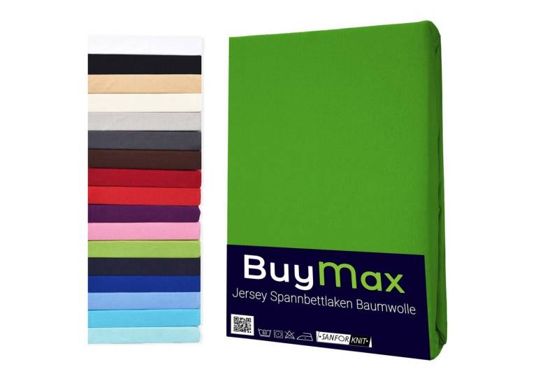 Buymax Spannbettlaken StyleHeim Jersey aus 100% Baumwolle, Jersey, Gummizug: Rundumgummi, Pflegeleicht und Atmungsaktiv in Verschiedenen Farben und Größen von Buymax