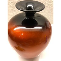 Georgia Und Joseph Pozycinski Holz Studio Vase Mit Emaille von BuymeByNona